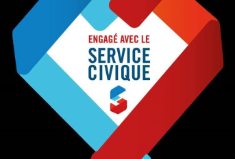 Logo engagé avec le Service Civique